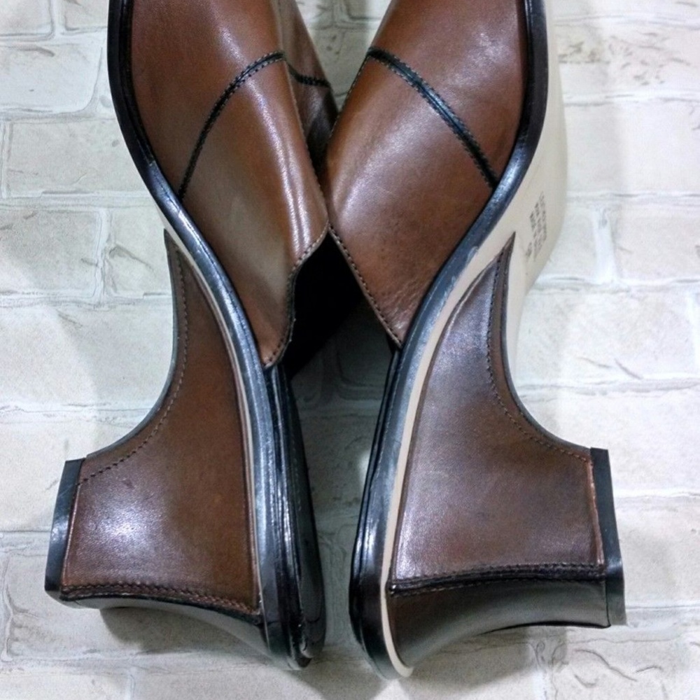 ⭐Worthington Women's  Brown Patchwork Mules SlipOn - Picture 6 of 7